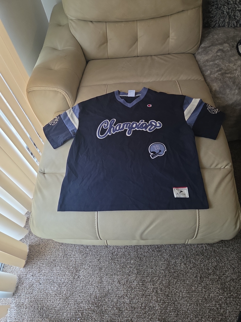 Champion Kids' Navy Short-Sleeve Logo Tee